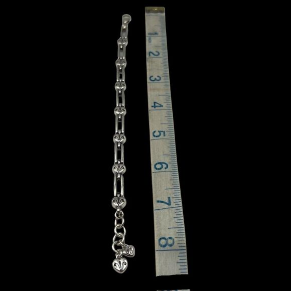 Brighton Silver-tone Heart Link Bracelet with Charms - Picture 6 of 7